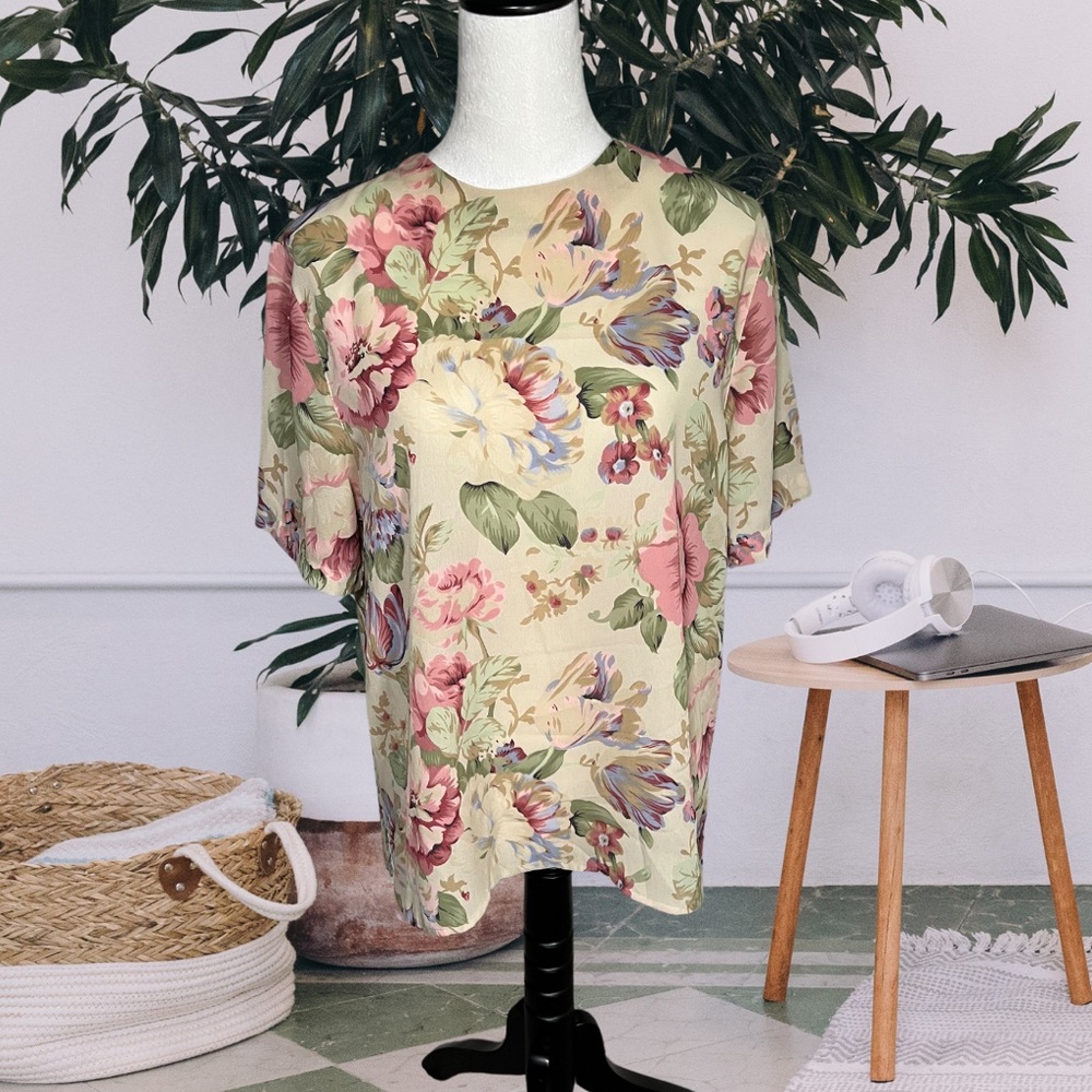Vintage Floral Blouse
